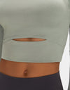 Long Sleeve Cropped Top With Sports Strap