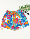Drawstring Printed High Waist Shorts