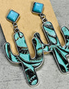 Turquoise Cactus Earrings