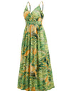 Printed Surplice Spaghetti Strap Dress