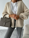 Open Front Dropped Shoulder Cardigan
