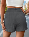 Tied Textured High Waist Shorts