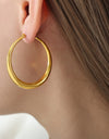 18K Gold-Plated Hoop Earrings