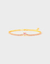 Heart Shape Inlaid Zircon 18K Gold-Plated Bracelet