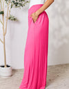 Double Take Full Size Smocked Wide Waistband Wide Leg Pants