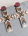 Cross Drop Earrings
