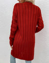 Cable-Knit Button Down Cardigan with Pockets