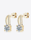 1 Carat Moissanite 925 Sterling Silver Earrings