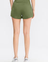 Wide Waistband Sports Shorts with Pockets