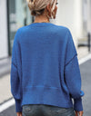 Button-Up Dropped Shoulder Cardigan