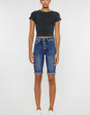Kancan Full Size Cat's Whiskers Button Fly Denim Shorts