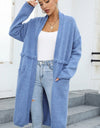 Open Front Pocketed Cardigan
