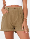 Full Size High Waist Shorts with Pockets