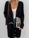 Cable-Knit Button Down Cardigan with Pockets