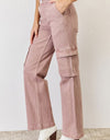 RISEN Full Size High Rise Cargo Wide Leg Jeans