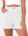 Full Size High Waist Shorts with Pockets