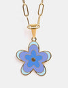 Flower Pendant Stainless Steel Necklace