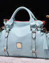 PU Leather Handbag with Tassels