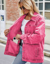Button Up Denim Jacket with Pockets
