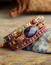 Triple-Layer Amethyst Bracelet