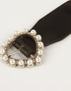 Pearl Heart Buckle Elastic Belt