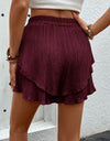 Tied Layered High Waist Shorts