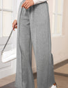 Drawstring Wide Leg Pants with Pockets