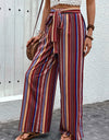 Tied Geometric Wide Leg Pants