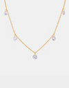Stainless Steel Rhinestone Charm Necklace