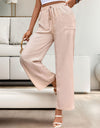 Tied Wide Leg Pants with Pockets