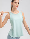 Wide Strap Round Neck Active Tank