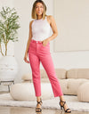 RFM Crop Dylan Full Size Tummy Control High Waist Raw Hem Jeans