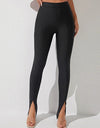 High Waist Slit Skinny Pants