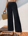 Lace Detail Wide Leg Pants