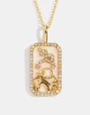 Rhinestone Constellation Pendant Copper Necklace