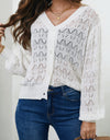 Openwork V-Neck Cardigan