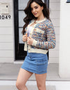 Heathered Button Up Long Sleeve Cardigan