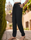 Textured High Waist Joggers