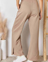 RISEN Wide Waistband Slit Wide Leg Pants