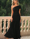 One-Shoulder Ruched Maxi Dress