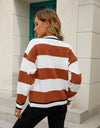 Striped Button Down Cardigan