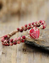 Handmade Heart Shape Natural Stone Bracelet