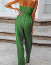 Tied Cutout Tube Wide Leg Jumpsuit