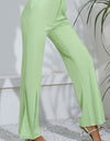Slit High-Rise Flare Pants