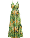 Printed Surplice Spaghetti Strap Dress