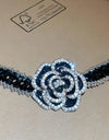 Alloy Crystal Rose Necklace