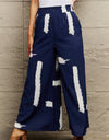 Printed Wide Leg Long Pants
