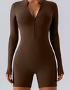 Half Zip Long Sleeve Active Romper