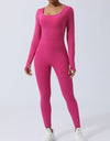 Twisted Backless Long Sleeve Jumpsuit