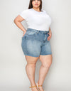 Judy Blue Full Size High Waist Rhinestone Decor Denim Shorts